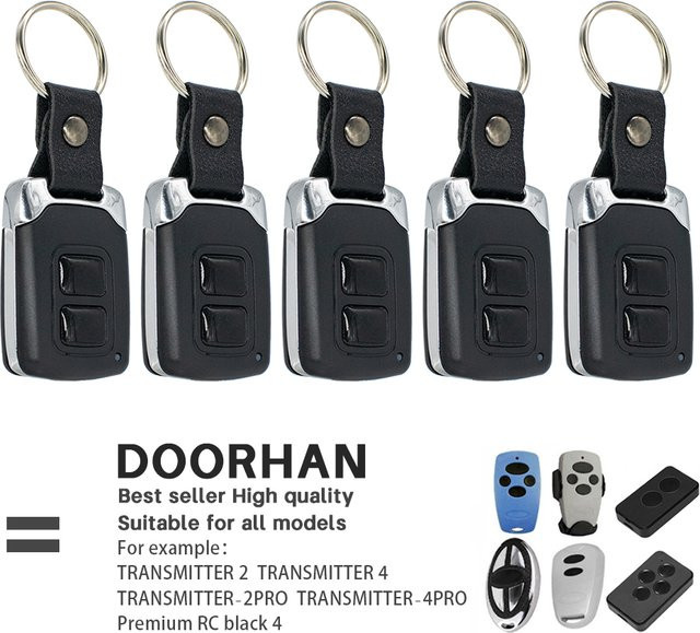 Schlüsselanhänger für DOORHAN Sender 2-pro und 4pro Barriere-Fernbedienung 433 MHz in Schwarz - Bild 1