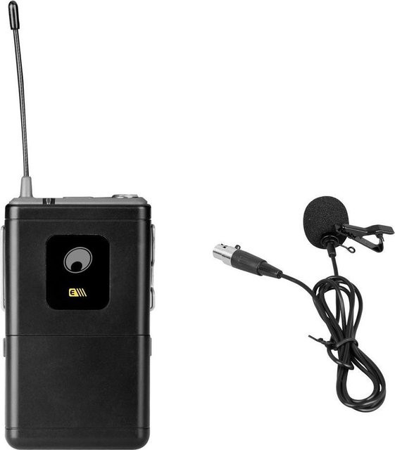 Omnitronic UHF-E Serie Taschensender 828.6MHz mit Lavaliermikrofon in Schwarz - Bild 1