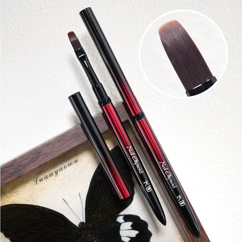 mifanxi Nagelzeichnungspinsel, Schwarz Rot Gradienten Griff, Glänzend - Bild 3