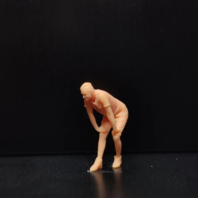 EHCMODEL Bend Down To Check The Man, Miniatur-Diorama, 1/64 1/43 Maßstab, Ungefärbtes Modell, Handbemalt - Bild 1