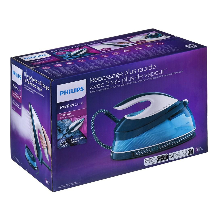 Philips PerfectCare Compact GC7840/20 Dampfbügelstation 2400W Blau-Weiß - Bild 6
