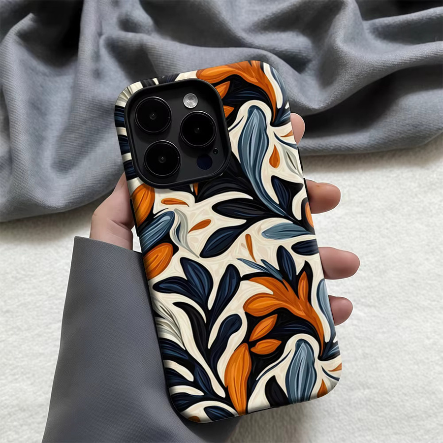 Potdemiel Handyhülle Autumn Leaf Twist für iPhone 17 16 15 14 13 12 11 Pro Max Plus mit Doppelschicht-Rückseite in Multicolour - Bild 4