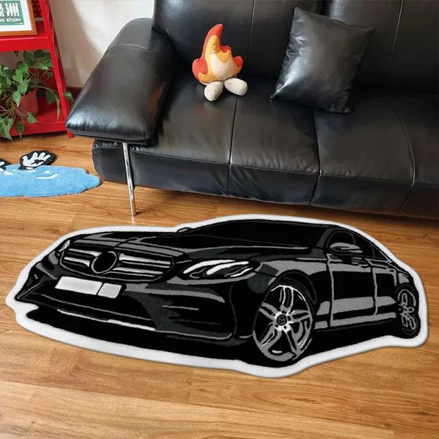 VIKAMA Dekorativer Teppich in Auto-Form für das Jungenzimmer, rutschfest und saugfähig - Bild 1
