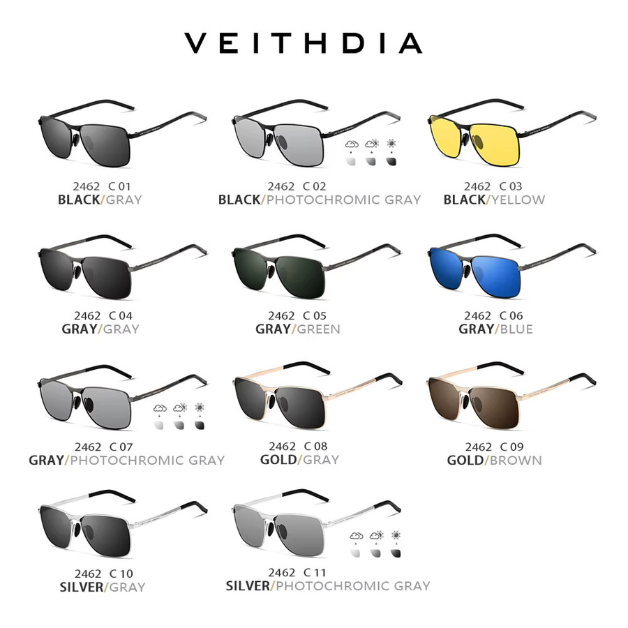 VEITHDIA V2462 Sportsonnenbrille, Vollrand, Metall, Unisex - Bild 3