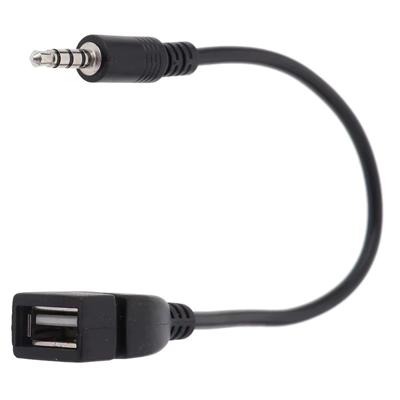 USB-C auf 3,5 mm Klinke Audiokabel in Schwarz für Auto und Kopfhörer - Bild 2