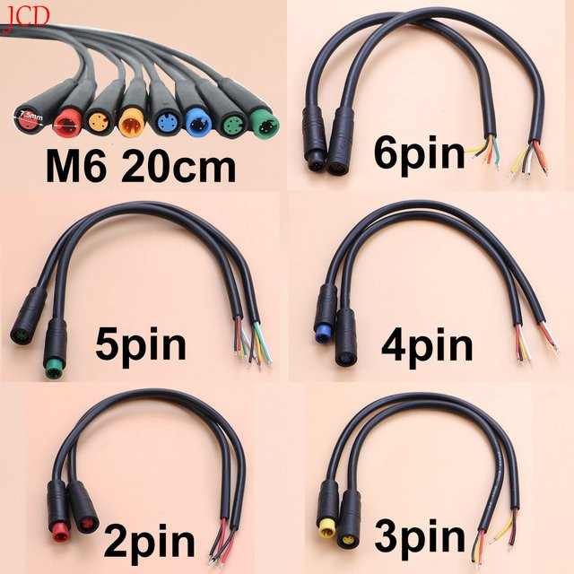 JCD Wasserdichter Elektro-Ebike-Steckverbinder Stecker-Buchse Set in Schwarz für Roller-Brems-Signal-Sensor-Anschluss - Bild 1