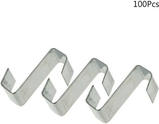 Zelia 100 Stück Z-Typ Metallverglasung Gewächshaus Glas Überlappungsklammern Befestigungsklemmen aus Edelstahl in Silber - Bild 1