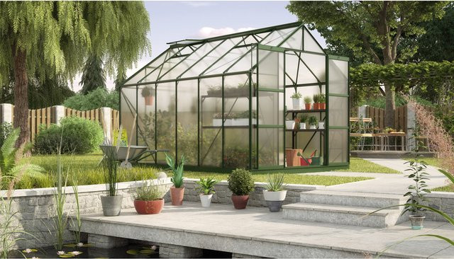 Vitavia Gewächshaus Uranus 9900 in Smaragdgrün mit 6 mm HKP und 9,9 m² Fläche - Bild 1