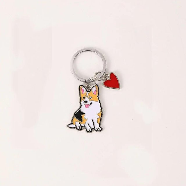 Schlüsselanhänger Hund, Metall, White, Unisex - Bild 1