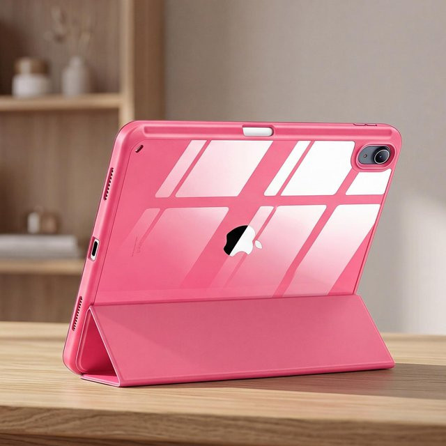 Hybride iPad Hülle für 11. Generation 11 Zoll und 10. Generation 10,9 Zoll mit Stifthalter in Pink - Bild 1