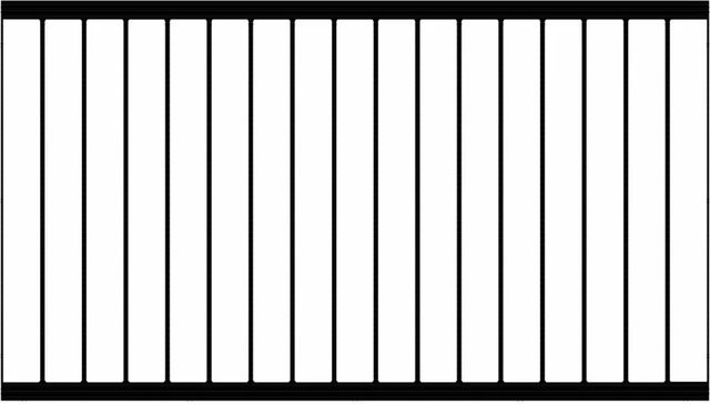 Vorgartenzaun Basic aus Stahl in Schwarz, Höhe: 85 cm, Breite: 150 cm - Bild 1