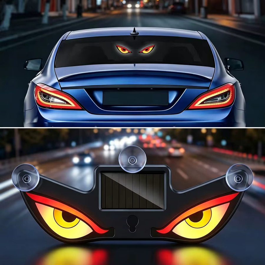 YaLumei Solar-Teufelsaugen-Warnleuchte für Tesla Model 3 Highland 2024-2026, kabellose LED-Dekoration in Schwarz und Multicolour - Bild 6
