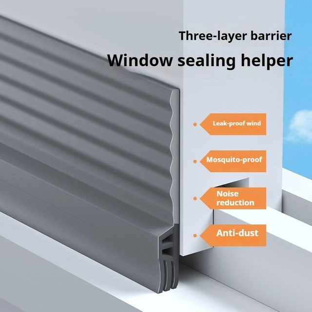 TFAAI TPE Triple Anti-Cold Fensterdichtungsstreifen selbstklebend, winddicht und staubdicht - Bild 1