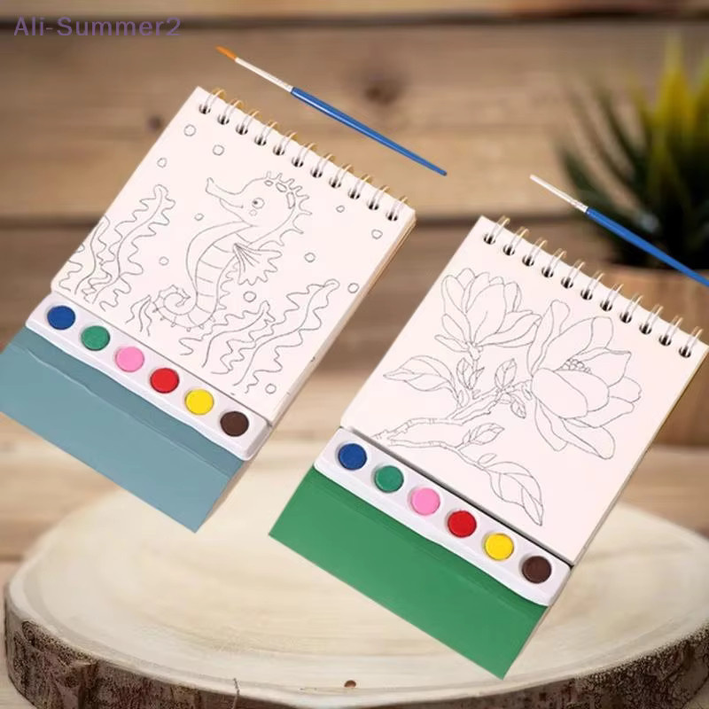 DIY Aquarell Malbuch mit integrierter Farbe als vertikales Desktop Ornament in Multicolour - Bild 2