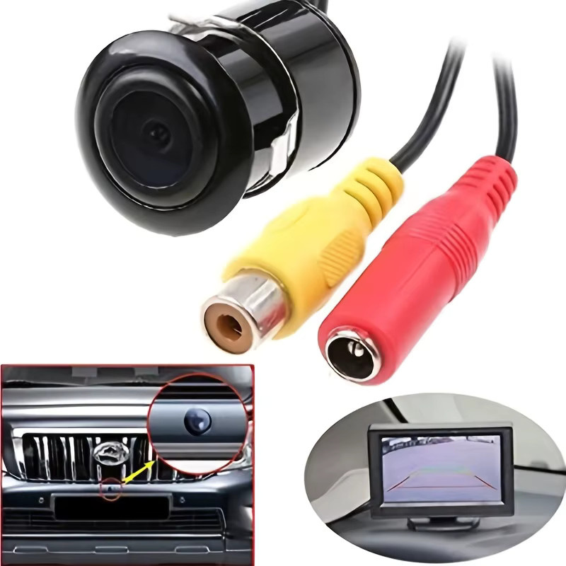 Bileeko Auto-Rückfahrkamera in Schwarz mit 480P HD, Nachtsicht und Weitwinkel zur Unterputzmontage für 12V Fahrzeuge - Bild 4