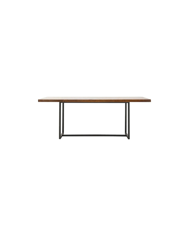 House Doctor Esstisch Kant aus Mangoholz in Natur und Schwarz, B/T: 200 x 90 cm - Bild 1