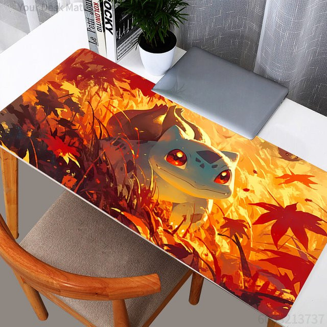 Potdemiel Mauspad Bulbasaur Design in Multicolour für Gamer und Schreibtischunterlage - Bild 1