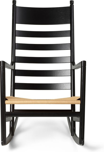 Carl Hansen & Søn CH45 Schaukelstuhl in Schwarz mit Holzgestell im skandinavischen Design - Bild 1