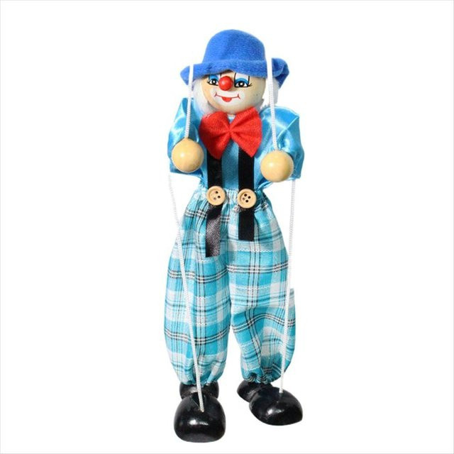 Binchi Fitness Clownpuppe, Zugfadenpuppe, Blau, Bunt, ab 3 Jahre - Bild 1