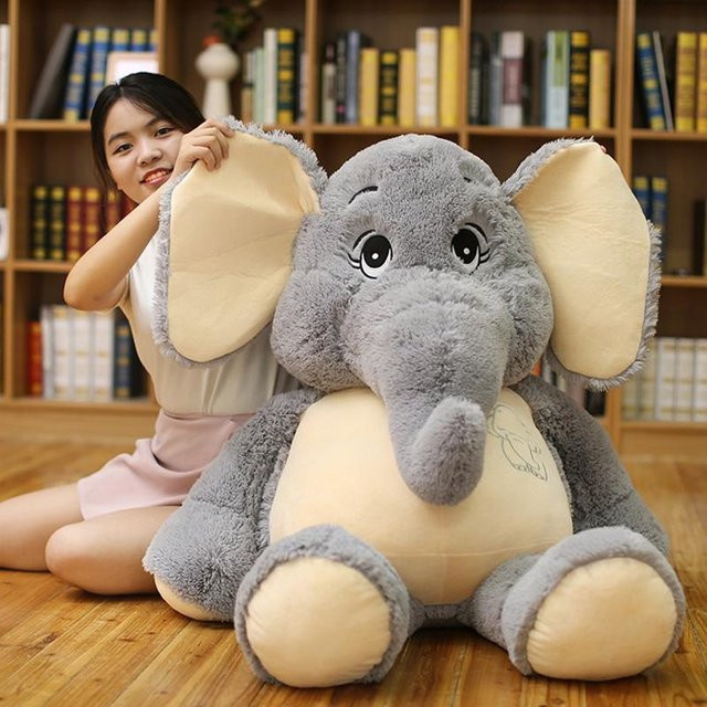 BC Pet Supplies Riesen Plüsch Elefant, Stofftier, Grau, 58cm - Bild 1