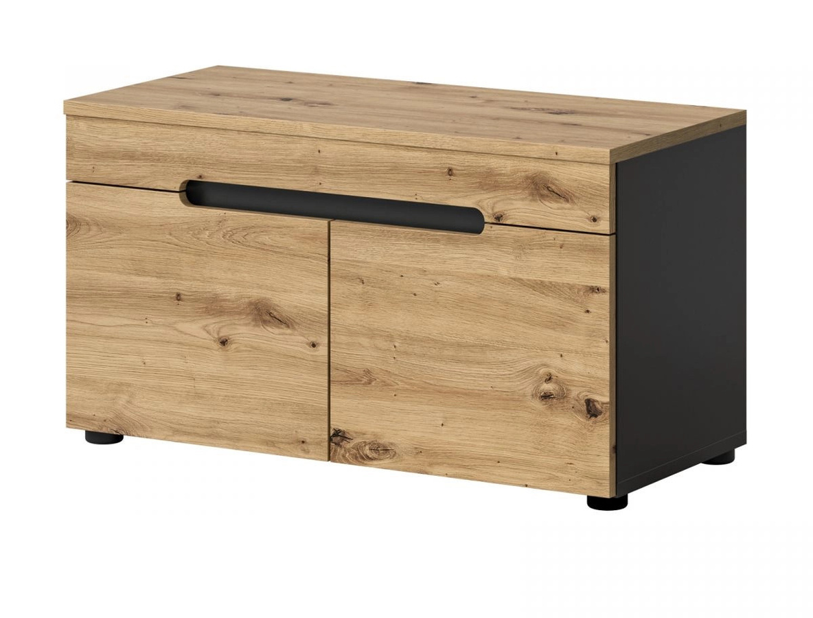 Garderobe Sitzbank Cooper Schuhregal in Eiche und Grau, Breite: 80 cm - Bild 2