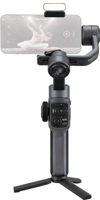 ZHIYUN Smooth 5 Handheld 3-Achsen Smartphone Gimbal Stabilisator mit Smart Tracking und Dolly Zoom in Schwarz - Bild 1
