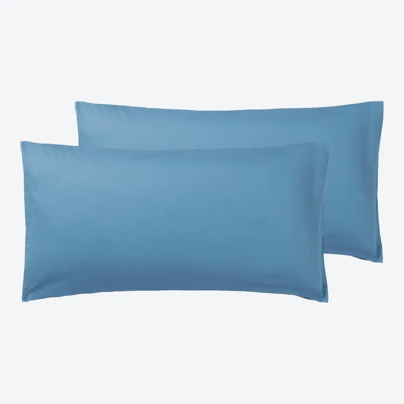 Home Im Kissenbezüge aus Mako-Satin aus 100% Baumwolle, 2er-Pack, Blau, B: 40 cm, L: 80 cm - Bild 2