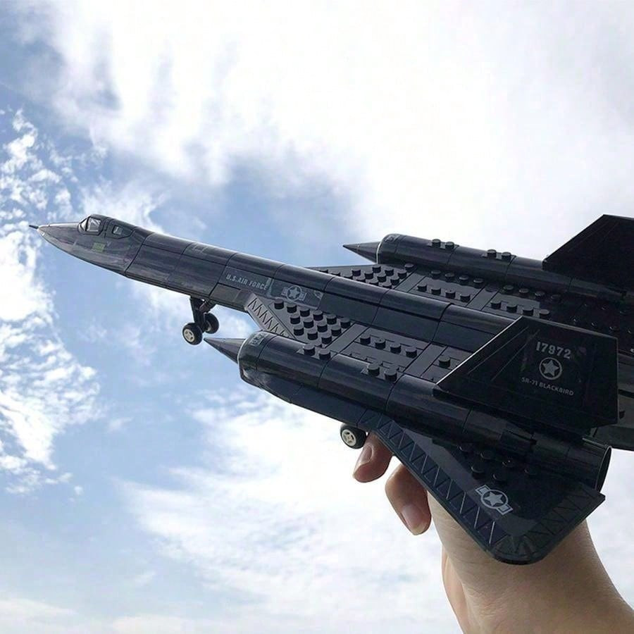 Yiran toy Stadtpolizei SWAT SR-71 Blackbird Flugzeug Bausteine Militär ab 6+ - Bild 2
