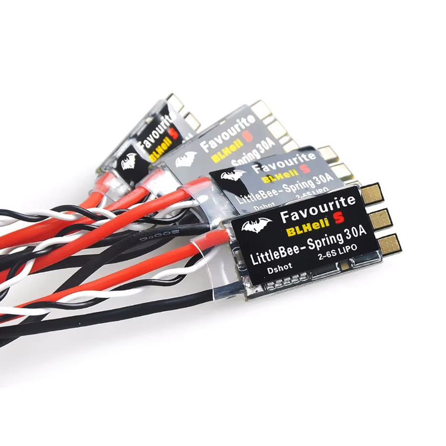 Favorite FVT LittleBee ESC BLHeli_S OPTO 2-6S Bürstenloser Geschwindigkeitsregler, Schwarz - Bild 2