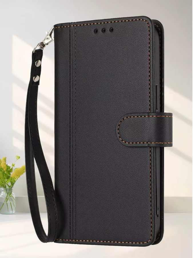 PU-Leder-Handyhülle für Xiaomi POCO X8 Pro Max F8 Ultra F7 M8 M7 C65 mit Handgelenkschlaufe, Kartenfächern und Brieftaschenfunktion in Schwarz oder Lila - Bild 7