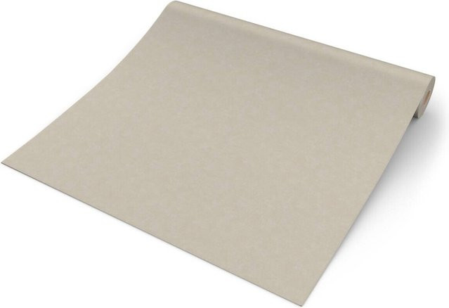 A.S. Création Vliestapete Uni in Grau und Beige, modern und matt, Breite: 53 cm, Länge: 1005 cm - Bild 1