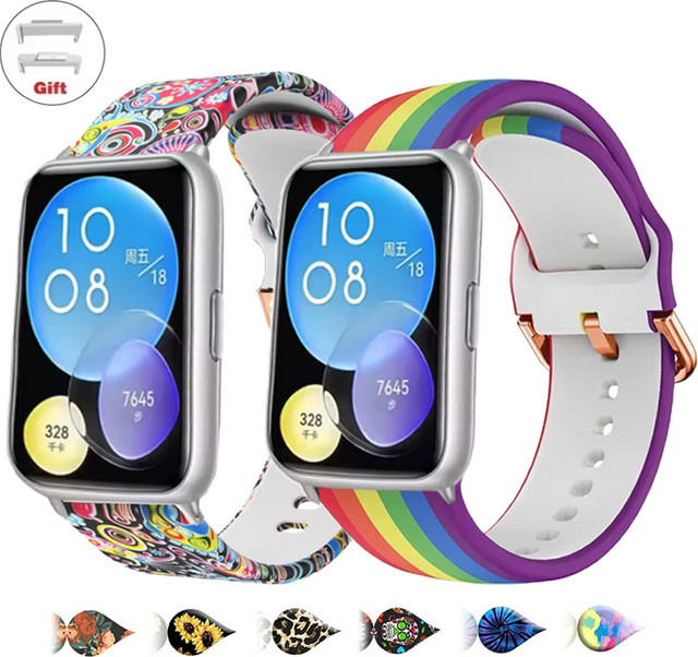 NEY Uhrenarmband Silikon, Multicolor, Huawei Watch FIT 2 - Bild 1