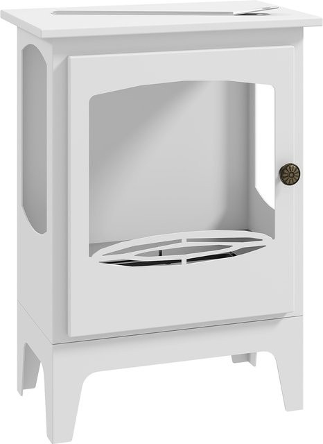 HOMCOM Bioethanol-Standkamin in Weiß mit 0,9 l Tank und Löschstab aus Edelstahl, H x B x T: 54 x 39 x 26 cm - Bild 1