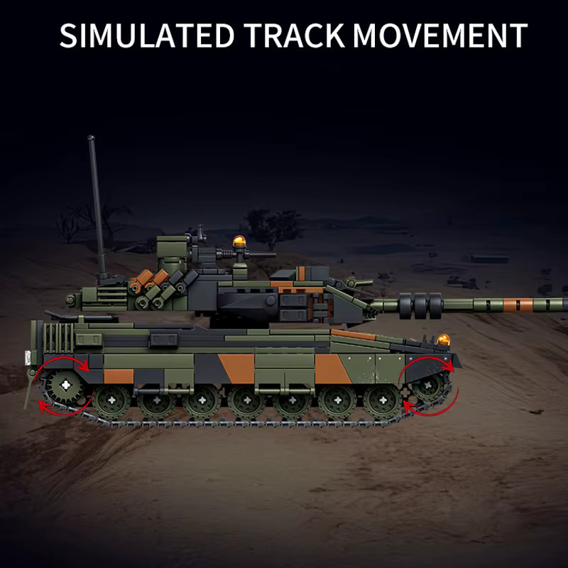 M MENBIS Militär-Serie Leopard 2A6 Schwerer Panzer, Baustein-Sets, 903 Teile - Bild 2