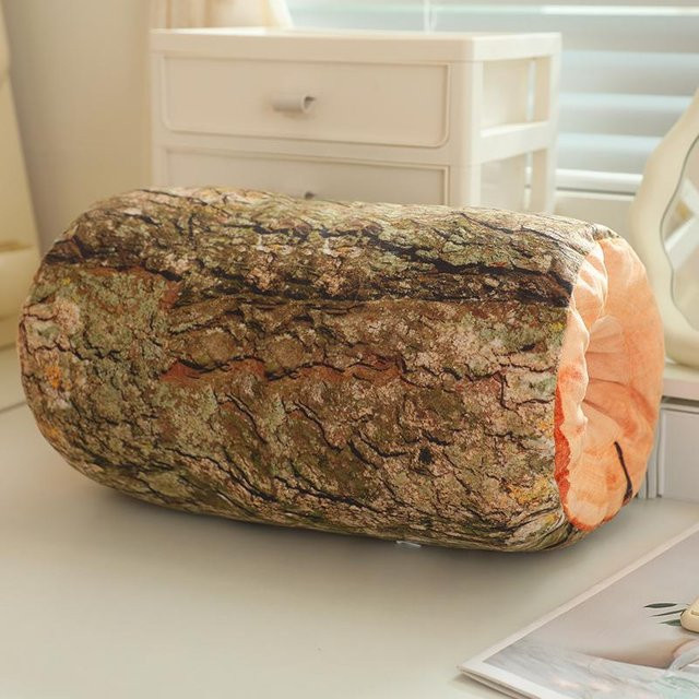Yiran Health & Beauty Pflanze Baumstumpf Bambus Plüschkissen, Braun - Bild 1