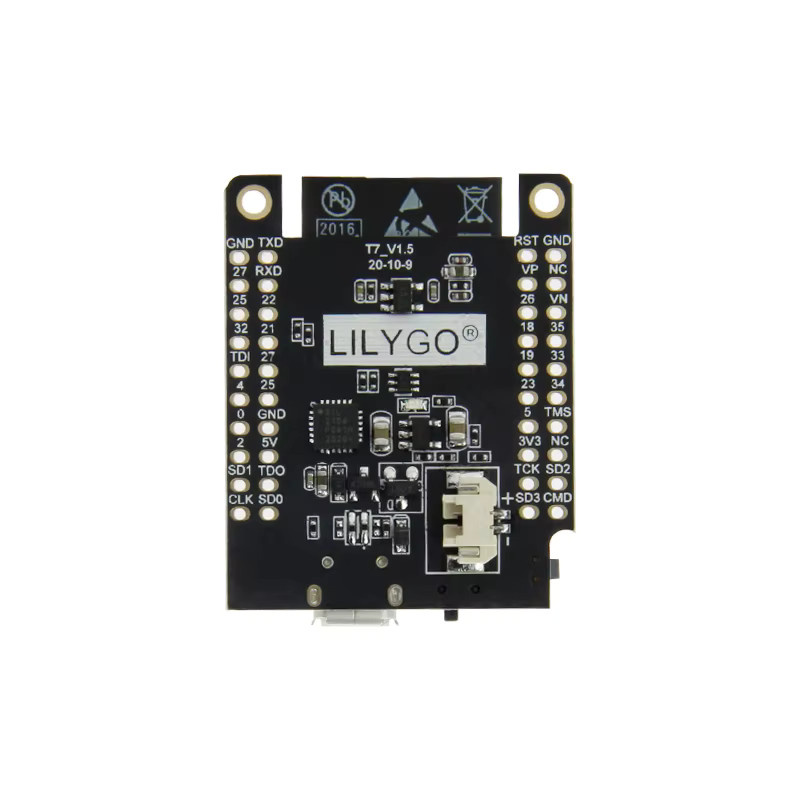 LILYGO TTGO T7 Mini32 V1.5 ESP32-WROVER-B Entwicklung Platine mit Dual Core PSRAM, Wi-Fi und Bluetooth, Schwarz - Bild 2