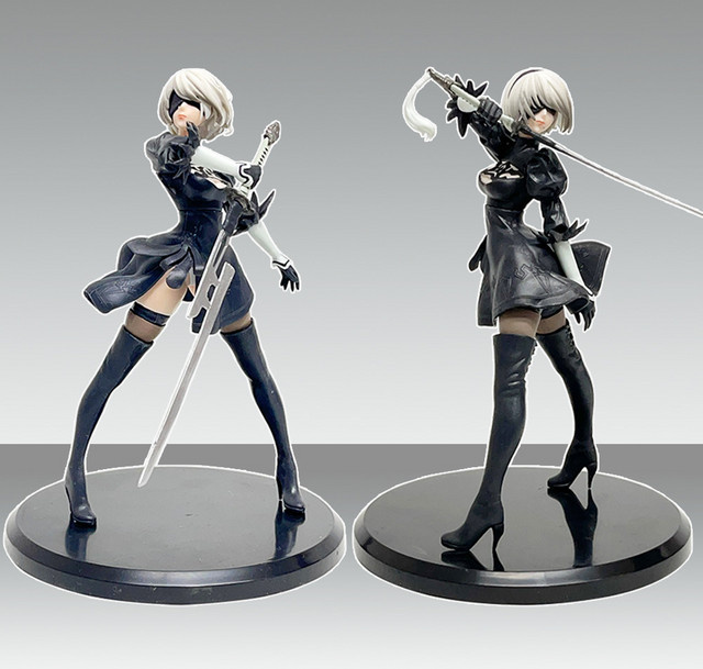Bandai NieR Automata 2B Actionfigur, 13cm, Kunststoff, Schwarz - Bild 1
