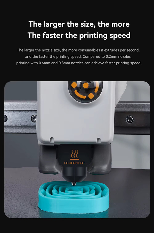 Bambu Lab Hotend Kit für A1 und A1 Mini mit gehärteter Stahl Düse in 0,2/0,4/0,6/0,8 mm für schnelles Drucken - Bild 4