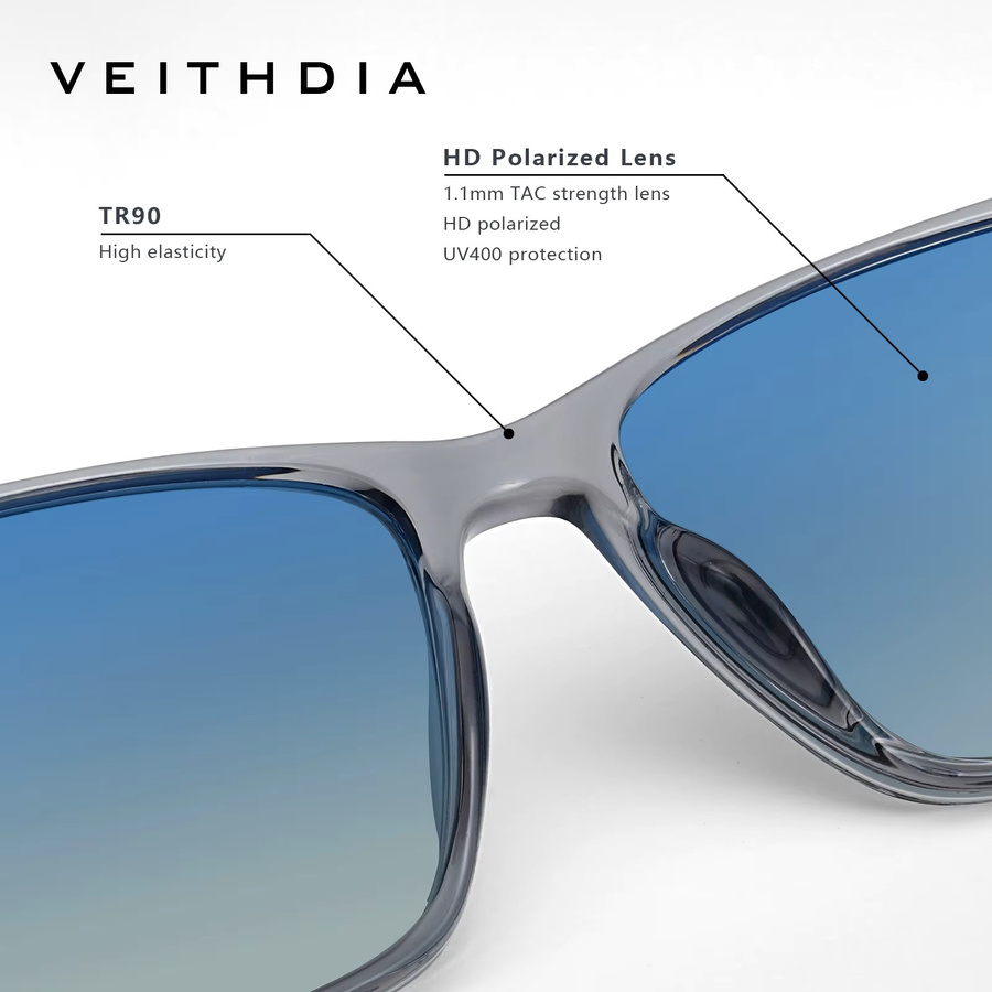 VEITHDIA VFA79X11 Sonnenbrille, Vollrand, TR90, Unisex - Bild 3