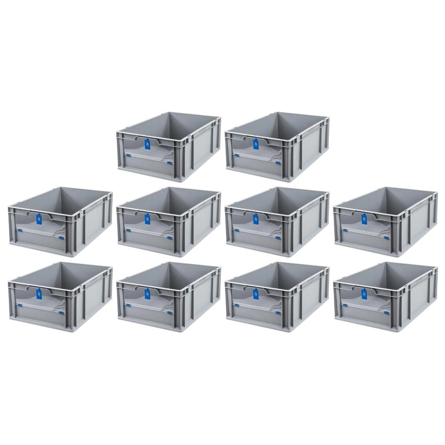 PROREGAL SparSet 10x Eurobox NextGen Insight Cover Eurobehälter in Blau, H x B x T: 22 x 40 x 60 cm, 44 Liter - Bild 2