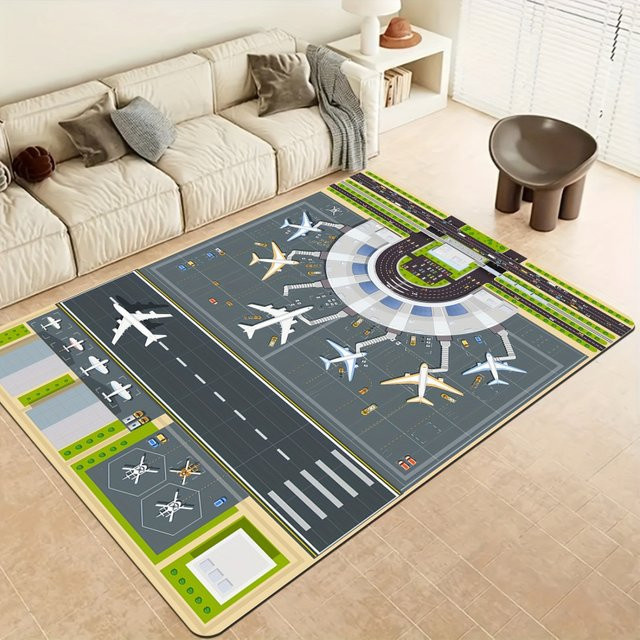 VIKAMA Flughafen- und Flugzeugdesign Rutschfeste Bodenmatte in Multicolour - Bild 1