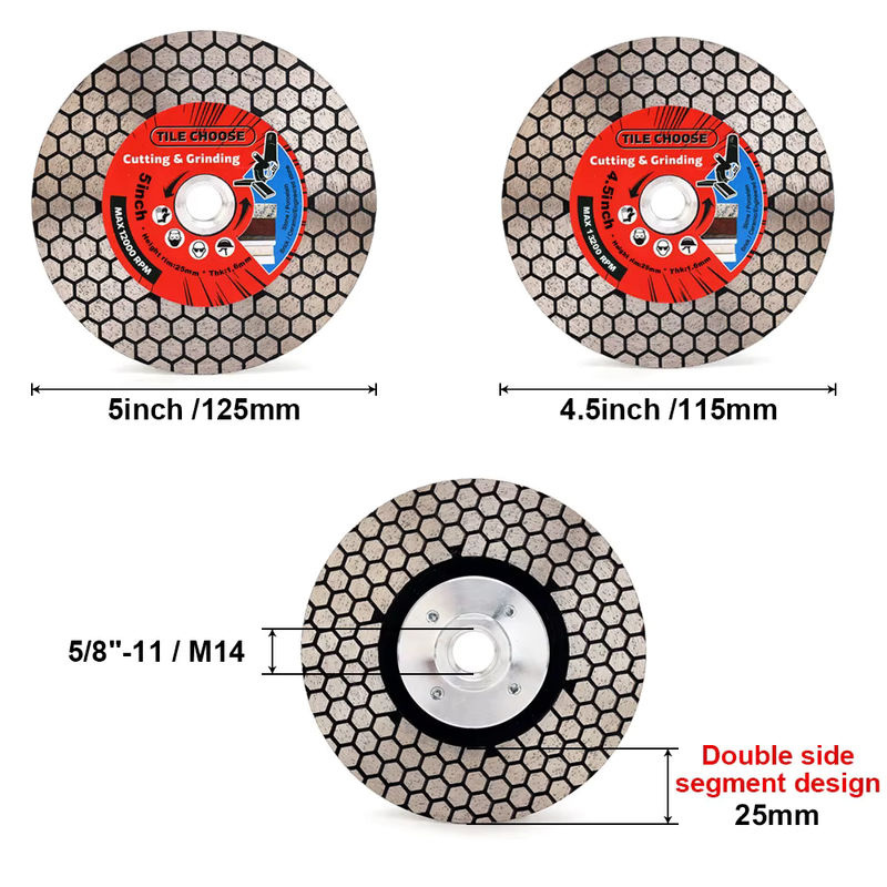 Casaverde Diamant-Trennscheibe für Fliesen, Porzellan und Stein, rot, Durchmesser: 125 mm - Bild 3