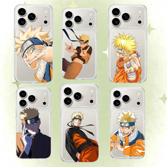 Stoßfeste Naruto Handyhülle für iPhone 17 16 15 14 13 12 11 Pro Max Plus in Transparent - Bild 1