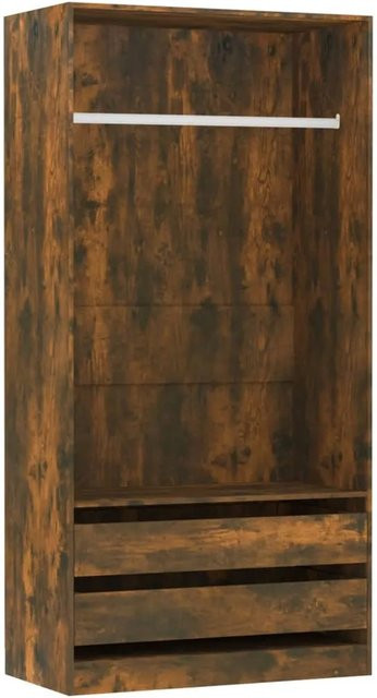 vidaXL Kleiderschrank aus Holzwerkstoff in Räuchereiche, Braun, B/T/H: 100 x 50 x 200 cm - Bild 1