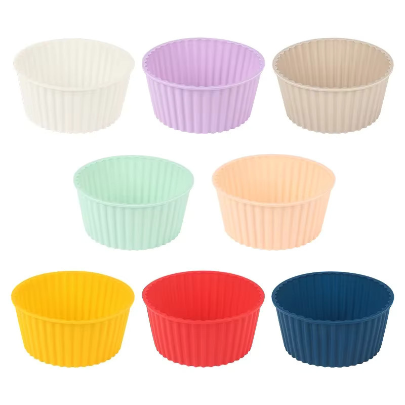 Wiederverwendbare Silikon Backform für Airfryer und Ofen, runde Kuchenform für Pudding und Gebäck, Farbe: Grün - Bild 2