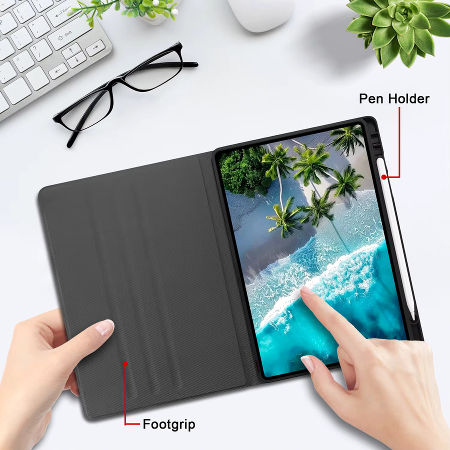 Lenovo Tablet-Abdeckung für Xiaoxin Pad Pro 12.7 2025 mit Stifthalter und Klappständer, Multicolor - Bild 5