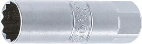 BGS Zündkerzen-Einsatz Zwölfkant 2792, Antrieb Innenvierkant 3/8 Zoll, SW 16 mm, Silber - Bild 1