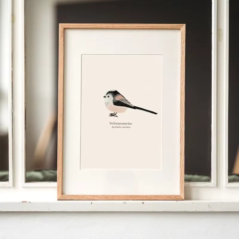 Potdemiel Native Birds Arcies Collect Illustration Poster Minimalistische Wandkunst Leinwandmalerei mit Vogel-Motiv im Portraitformat - Bild 2