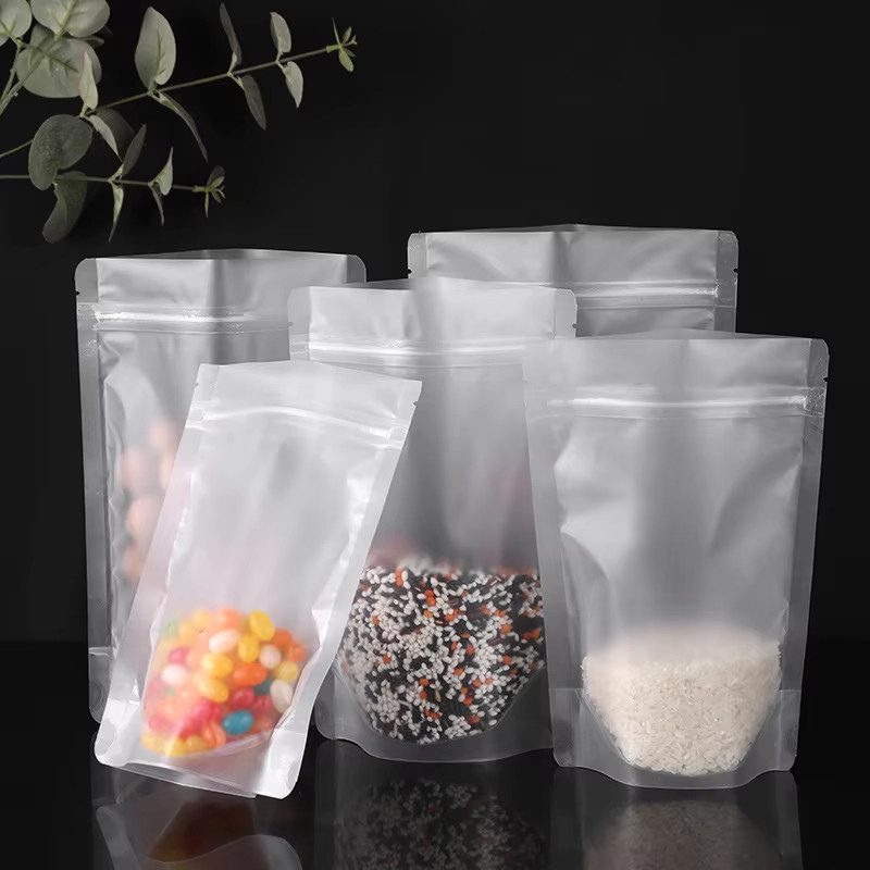 100 transparente Druckverschlussbeutel aus Kunststoff von YISU zur Lebensmittelverpackung und Aufbewahrung von Tee oder getrockneten Früchten - Bild 3