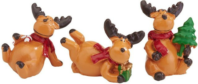 VBS Mini Rentier Stella in Braun aus Polyresin für die Weihnachtsdekoration - Bild 1
